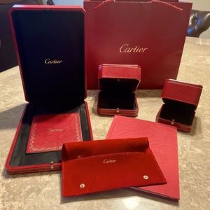 Cartier jewelry boxes pouch & books